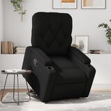Maison Chic Naslanjač - Relax naslanjač s funkcijo vstajanja črno umetno usnje, (22042107) | Shoptok.si