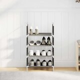 vidaXL Shoe Rack 4-Tier Black 44x28x77 cm Netkana tkanina | Shoptok.si