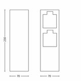 Philips 17108/47/16 - Spoljni stub sa utičnicom MYGARDEN ROCK 230V IP44 SCHUKO | Eponuda.com