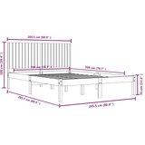  Okvir kreveta bez madraca bijeli 200x200 cm od masivne borovine | shoptok.hr