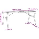  Noge za blagovaonski stol Y-oblika 180x80x73cm čelik | shoptok.hr