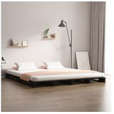  Od paleta crni 120x190 cm od masivne borovine 4FT bračni | shoptok.hr