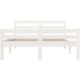  Posteljni okvir bel iz trdnega lesa 140x200 cm, (20601206) | Shoptok.si