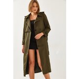 Bianco Lucci Women's Garni Windbreaker Detail Flap Trench Coat 2488 | shoptok.hr
