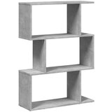 vidaXL Pregrada s knjižno omaro 3-nadstr. betonsko siva 70x24x97 cm | Shoptok.si
