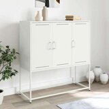 vidaXL Visoka omara bela 100,5x39x107 cm jeklo | Shoptok.si