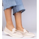 Gemre Beige Women's Loafers with Gold Decoration Senna | shoptok.hr