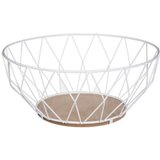 5five FIVE KOŠARA ZA VOĆE DIAMOND 28X11.5CM METAL MDF BIJELA | shoptok.hr