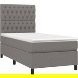  Box spring s madracem LED tamnosivi 90x190 cm tkanina | shoptok.hr