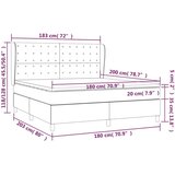  S oprugama i madracem svjetlosivi 180x200 cm od tkanine | shoptok.hr