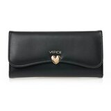 Verde Novčanik ženski sa kopcom u obliku srca 1440, 20×4×11 cm crna ( 16NZV1440B ) Cene