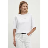 Answear Lab Bombažna kratka majica ženski, bela barva
