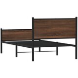  Metalni okvir kreveta bez madraca smeđi hrast 100x190 cm | Eponuda.ba