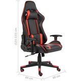 vidaXL Vrtljiv gaming stol rdeč PVC | Shoptok.si
