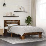  Okvir za krevet boja hrasta 90x200 cm konstruirano drvo i metal | shoptok.hr