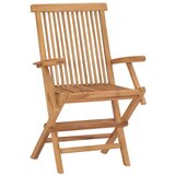 Maison Chic Zložljivi Vrtni Stoli - Stol za vrti 4 kosi trdna tikovina JS2904, (21875634) | Shoptok.si