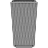 vidaXL Vrtna cvetlična korita 2 kosa siva 32,5x32,5x57 cm PP | Shoptok.si