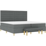  Krevet s podnicom s madracem i klupom tamno siva 200x200 cm tkanina | shoptok.hr