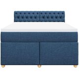  Krevet s oprugama i madracem plavi 140 x 190 cm od tkanine | shoptok.hr