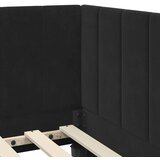  Kutni okvir kreveta s uzglavljem Crna 80 cm x 200 cm Baršun | shoptok.hr