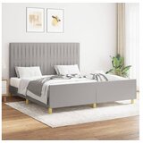  Okvir za krevet s uzglavljem svjetlosivi 160x200 cm od tkanine | shoptok.hr