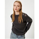 Koton Ripped Knitwear Sweater Crew Neck Acrylic Blended | Shoptok.si