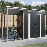 vidaXL Vrtna lopa z nadstreškom antracitna 277x110,5x181 cm jeklo Cene
