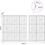  Gabion s žicom debljine 5 mm i mrežom 10x10 cm 650x20x150 cm - 20 cm 150 cm 650 cm | shoptok.hr