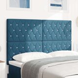 vidaXL naslon za glavu s kristalnim gumbima tufted tamno plavi 160 cm baršun | shoptok.hr