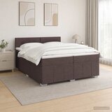  Boxspring krevet s madracem Tamno smeđa 200 x 200 cm Tkanina | shoptok.hr