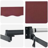  Električni zložljiv senčnik Bordo rdeča 2,5 x 2 m, (5000206307) | Shoptok.si