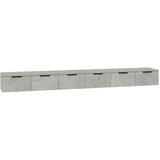Maison Chic Stenska omarica - Zidna omarica 2 kosa beton. siva 102x30x20 cm inženirski les iu1097, (22063596) | Shoptok.si