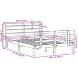vidaXL Okvir kreveta s uzglavljem bez madraca bijeli 140x200 cm | shoptok.hr