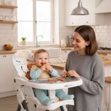 ECO TOYS HC301-2402 – Sklopiva hranilica za bebe s podesivim osloncem za noge, sigurnosnim pojasom i igračkama | shoptok.hr