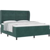 Box Spring Krevet s Madracem Tamno Zelena 180x200 cm Baršun | shoptok.hr