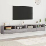  The Living Store Stenske TV omarice 2 kosa siva sonoma 100x30x30 cm inž. les - TV Stenska Omarica, (21555192) Cene