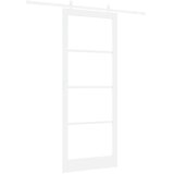  Klizna vrata Bijelo 93 x 232 cm Masivna borovina i staklo | Eponuda.ba