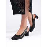 Sergio Leone Openwork black women's pumps | shoptok.hr