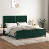  Okvir za krevet bez madraca tamnozeleni 200x200 cm baršunasti | shoptok.hr