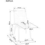  Stolica KAYLA - Baršun - crna | shoptok.hr