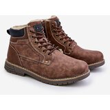 EVENTO PE1 Insulated men's boots made of eco leather brown Venredia | Eponuda.ba