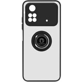 AVIZAR Ovitek za Xiaomi Poco M4 Pro 4G z držalom za prstan, hrbtna stran proti prstnim odtisom, združljiv z magnetnim stojalom - crn, (20715333) | Shoptok.si