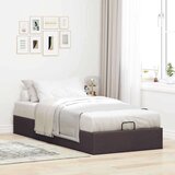 vidaXL Okvir kreveta bez madraca tamnosmeđi 90x200 cm od tkanine | shoptok.hr
