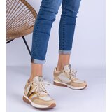 Gemre Brown women's sneakers with hidden wedge Ninella | Shoptok.si