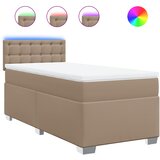  s oprugama i madrac cappuccino 100x200cm od umjetne kože | shoptok.hr