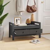  Klop za predsobo siva 80x40x43 cm trdna borovina, (20739392) | Shoptok.si