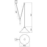  Redo 01-1545 - Luster na sajli KALIMBA 1xE27/42W/230V prečnik 42 cm pauk bronza | Eponuda.com
