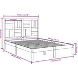  Okvir za krevet od masivnog drva bijeli 140 x 200 cm | Eponuda.com
