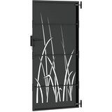  Vrtna vrata Crna 85 x 200 cm Čelik s praškastim premazom | shoptok.hr