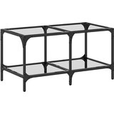 Furnova Klubska mizica s stekleno površino 78,5x40x40 cm jeklo, (21915276) | Shoptok.si